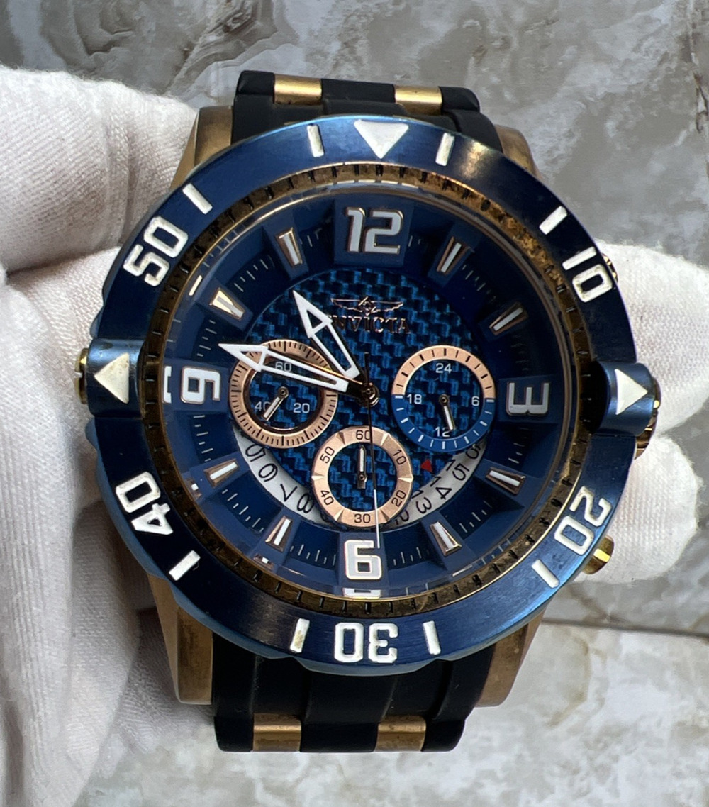 Invicta Pro Diver SCUBA Men's Watch Trinite Night Glow Multicolor 23713 Tested
